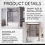 Porte de douche coulissante double sans cadre en aluminium l 60 po x H 62 po