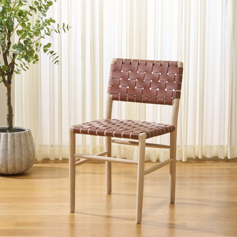 Kaiber Dining Chair, Red Tan/Natural