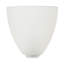 12cm H Glass Lamp Shade in White