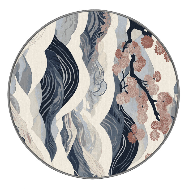 Serenity In Bloom Rug, Round 3'