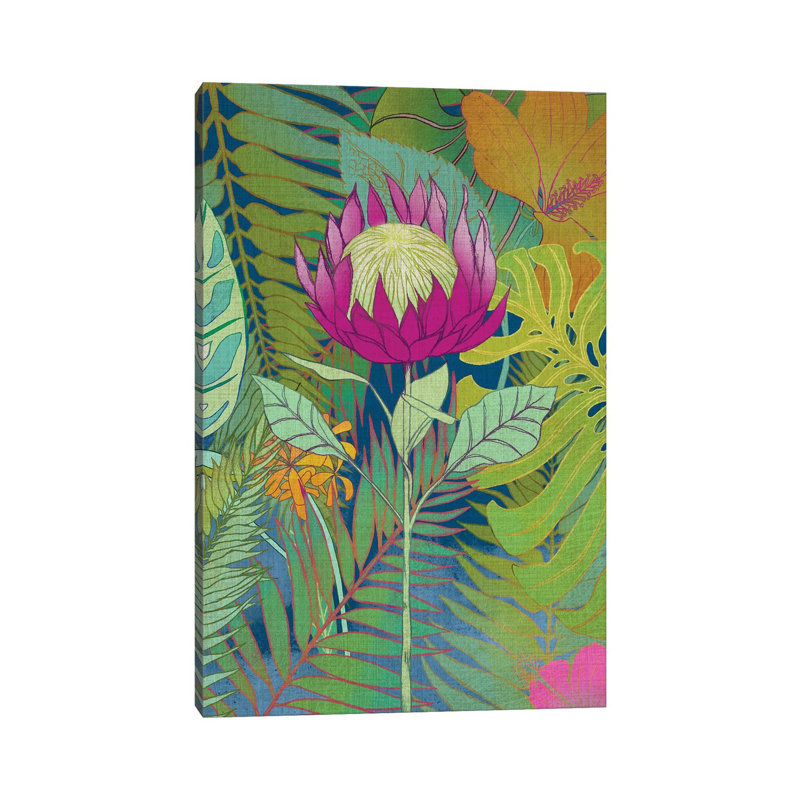 Tropical Tapestry I by Chariklia Zarris - Wrapped Canvas Gallery-Wrapped Canvas Giclée, 101.6cm H x 66.04cm W x 1.905cm D