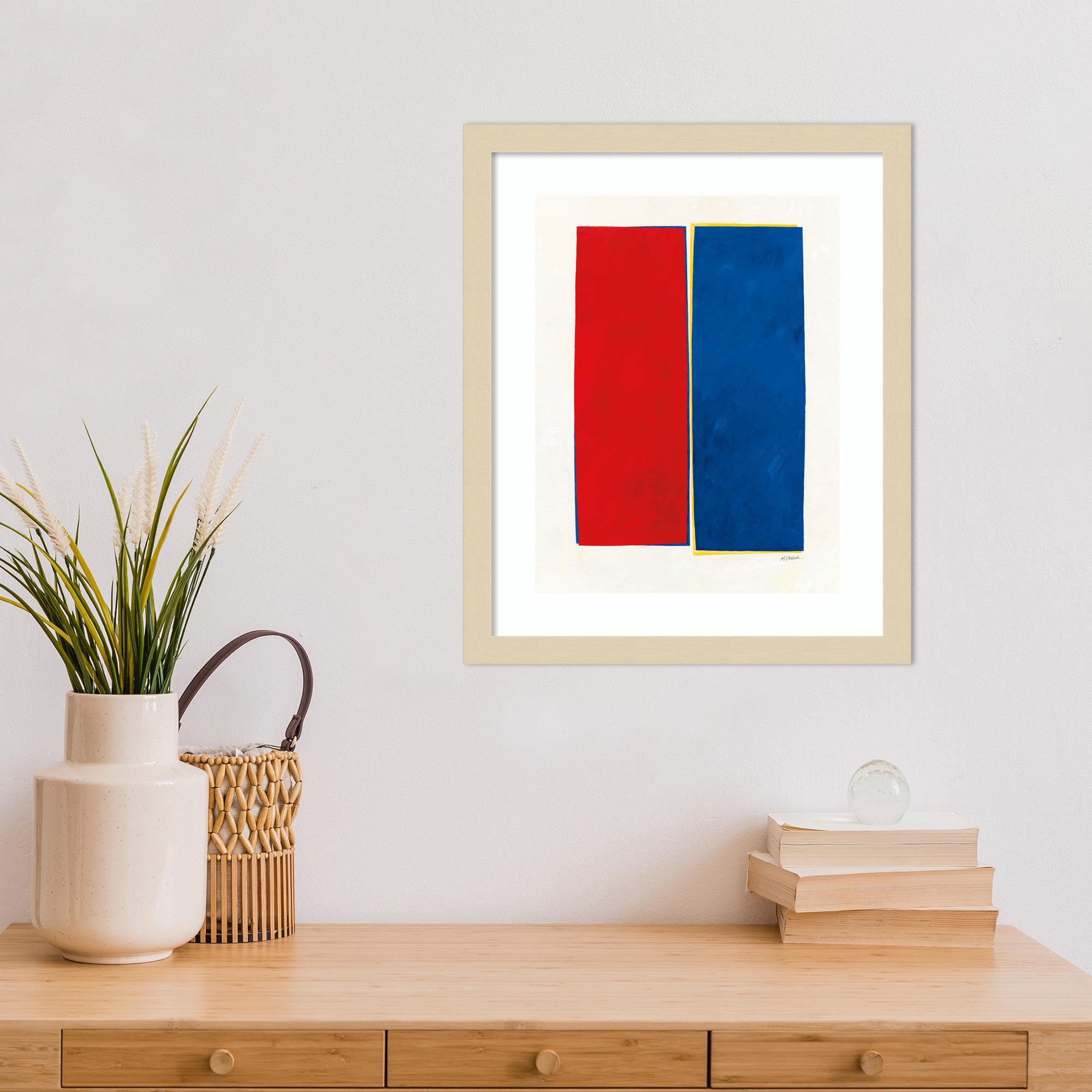 Monolithic II Wood Framed Wall Art Print, 17" H x 14" W, Brown Framed