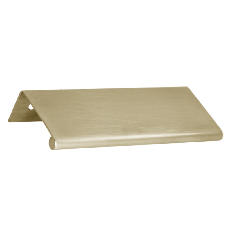Modern Cabinet Finger Edge Pull, Satin Black, 7 9/100"