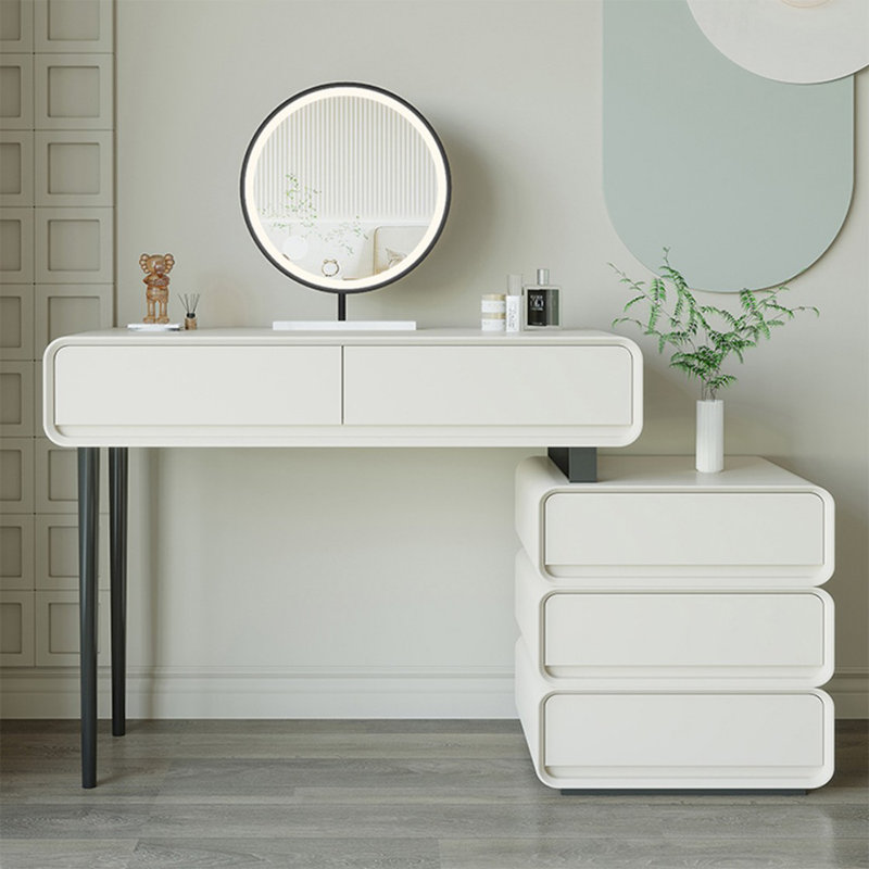 Makeup Vanity with Light mirror,5 drawers