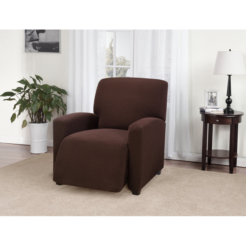 Housse pour fauteuil inclinable à coussins carrés, Chocolat