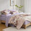 Ensemble d'édredon floral avec draps Taupe