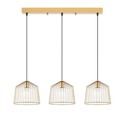 Luminaire suspendu en forme de dôme à 3 lumières pour îlot de cuisine