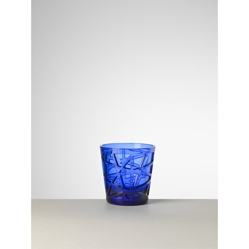 David 13oz. Acrylic Drinking Glass Set, Blue