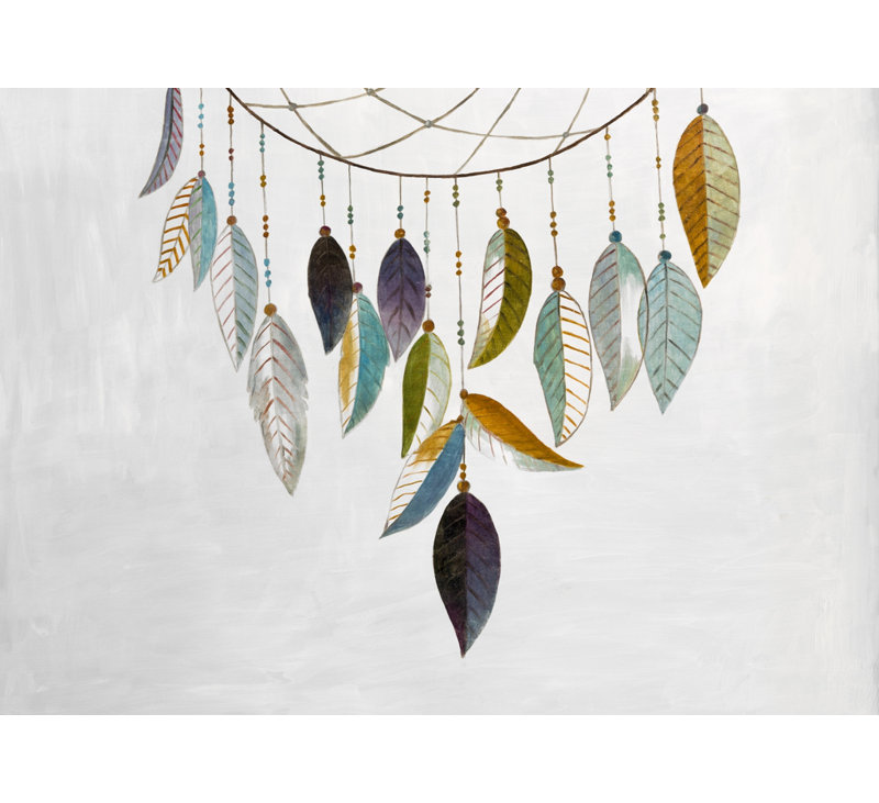 Capteur de rêves avec plumes - Décoration de chambre en toile pour la maison