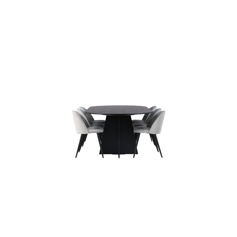 Laurist 6 - Person Dining Set, Grey