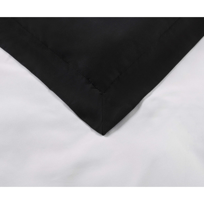 Everyday Modern & Contemporary Duvet Cover, Black, King Duvet Cover + 4 Shams + 2 Throw Pillows