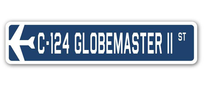Panneau de signalisation en aluminium Billiot C-124 Globemaster Ii Air Force, H 7 po x l 30 po x P 1 po