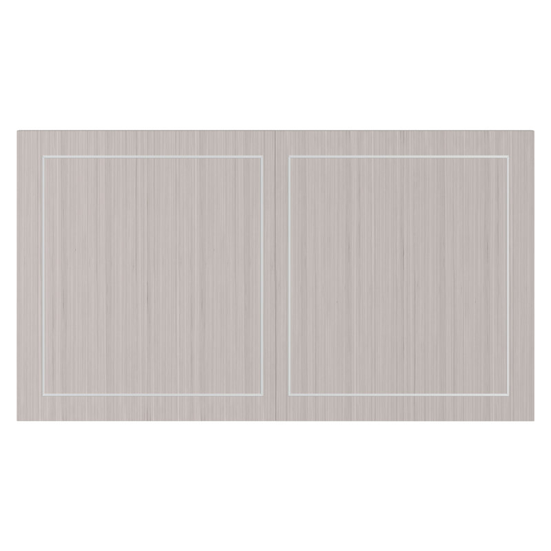 Mist White Extendable Rectangular Dining Table with Faux Stone Base