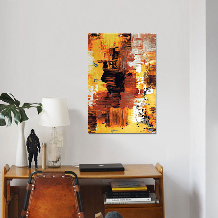 « light », impression sur toile, H 12 po x l 8 po x P 0,75 po, Pas de tapis, Toile tendue