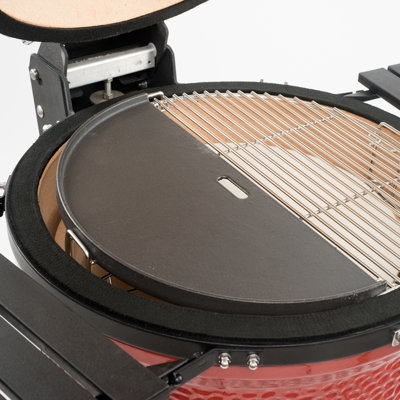 Kamado Joe Half Moon Cast Iron Reversible Grill Griddle ClassicJoe
