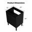 Meuble-lavabo autoportant 24 po (lavabo non inclus) noir-123260343