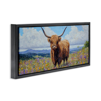 Cadre flottant Wildflower et Highland, design par Petal Prints Design