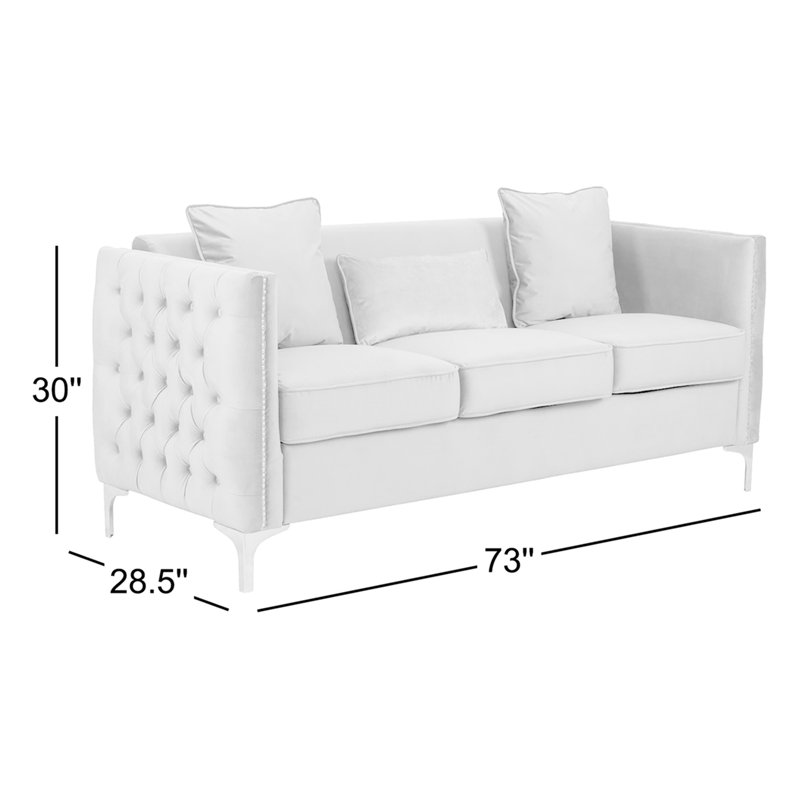 Espanola 73'' Velvet Sofa, Purple Velvet