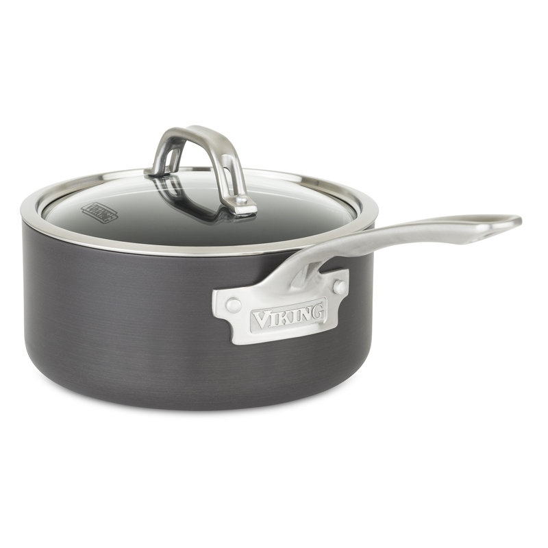 Viking Hard Anodized Nonstick Saucepan with Lid, 3 qt.
