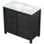 36" Retro Espresso Bathroom Vanity Combo Cabinet