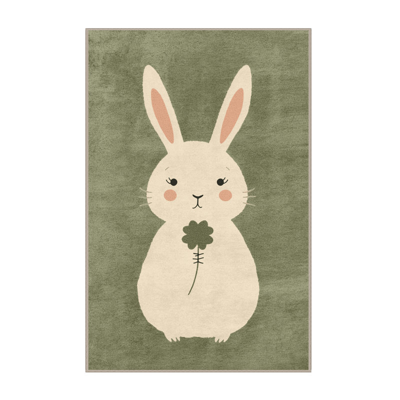 Soft Plush Esquer St Patties Modern & Contemporary Abstract Area Rug in Brown – Beige Binding, 2x4