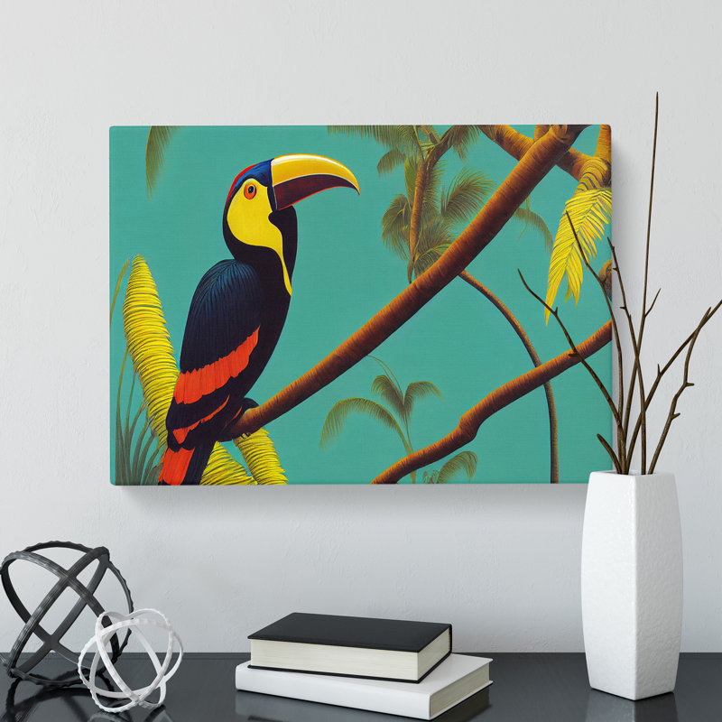 Radiant Toucan Bird - Wrapped Canvas Painting