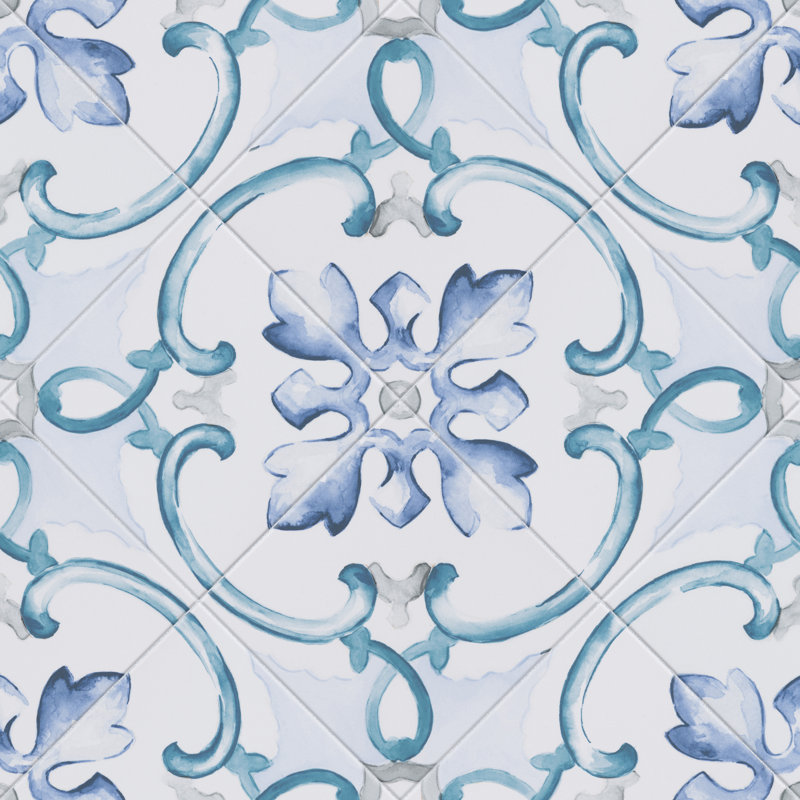 Saint Germain 5.75" x 5.75" Porcelain Singular Wall & Floor Tile