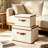2pcs Large Closet Organizer Foldable Storage Bins Lids and Handles, Decorative Storage Boxes, Fabric Containers for Living Room, Dorm-324143197