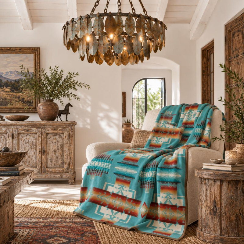 Pendleton Chief Joseph Aqua Blanket, Throw