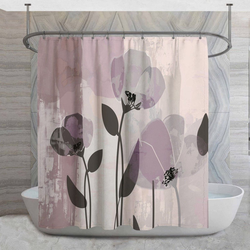 Rideau de douche Botanical art - Motif rafraîchissant, décoration de salle de bain 14113, H 83 po x l 70 po