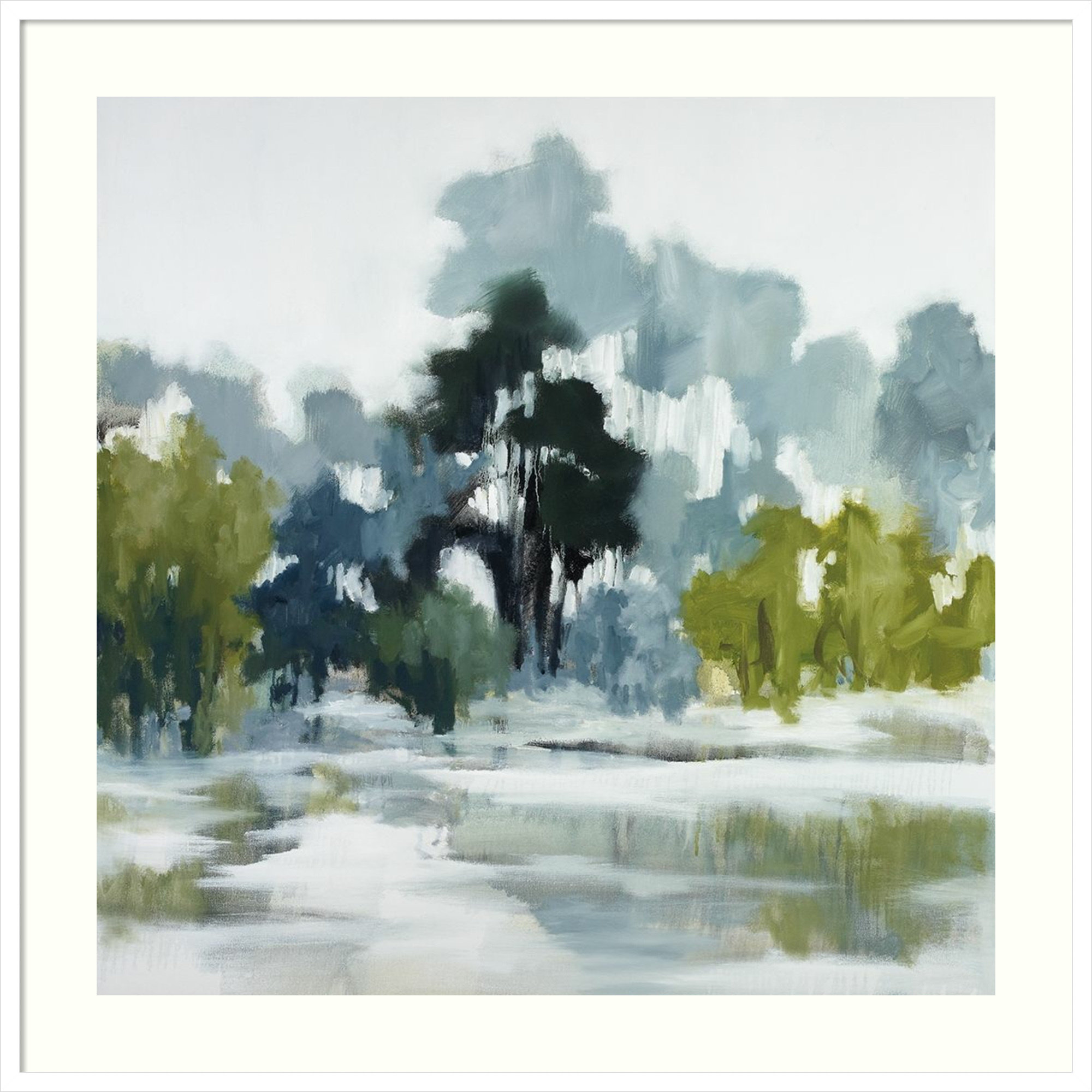 Reflections by Jacqueline Ellens, 25" H x 25" W, White Framed Paper