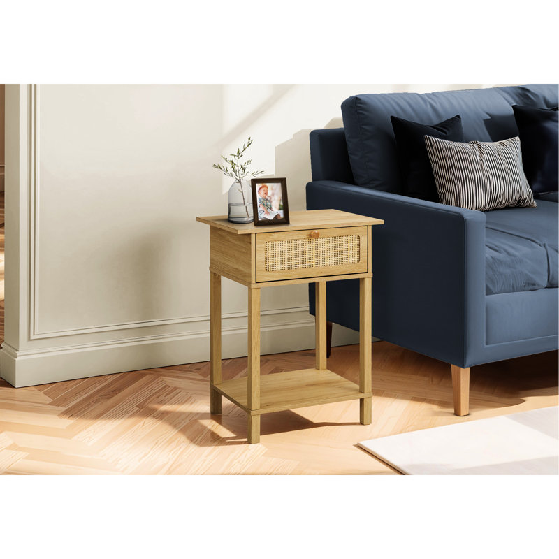 Table d'appoint à 2 niveaux avec panneau en stratifié naturel Chic And Space - Saving Space