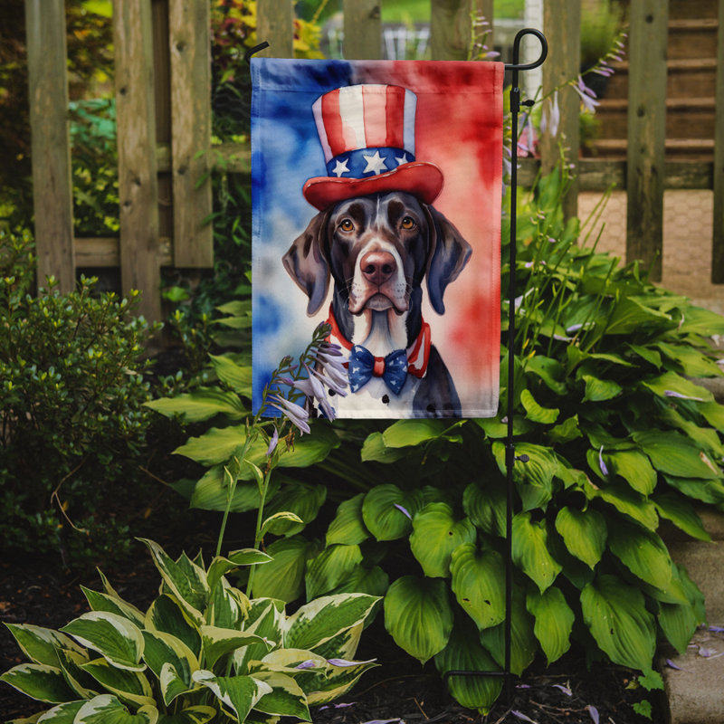 Drapeau patriotique du jardin américain, German Shorthaired Pointer