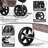 Foldable Pet Stroller, 3 Wheels Folding Carrier Jogger Stroller for Dogs Cats with Canopy and DIY Stickers-111302516