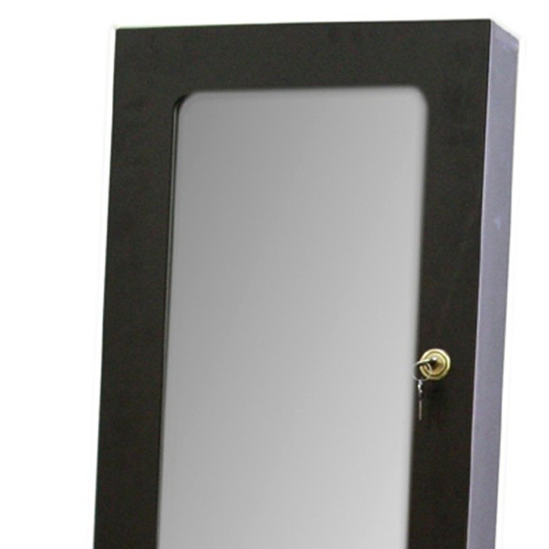 Armoire à bijoux avec miroir, Brun