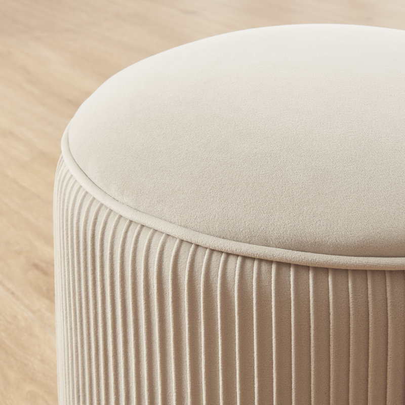 Repose-pieds Terri, Velours performance taupe