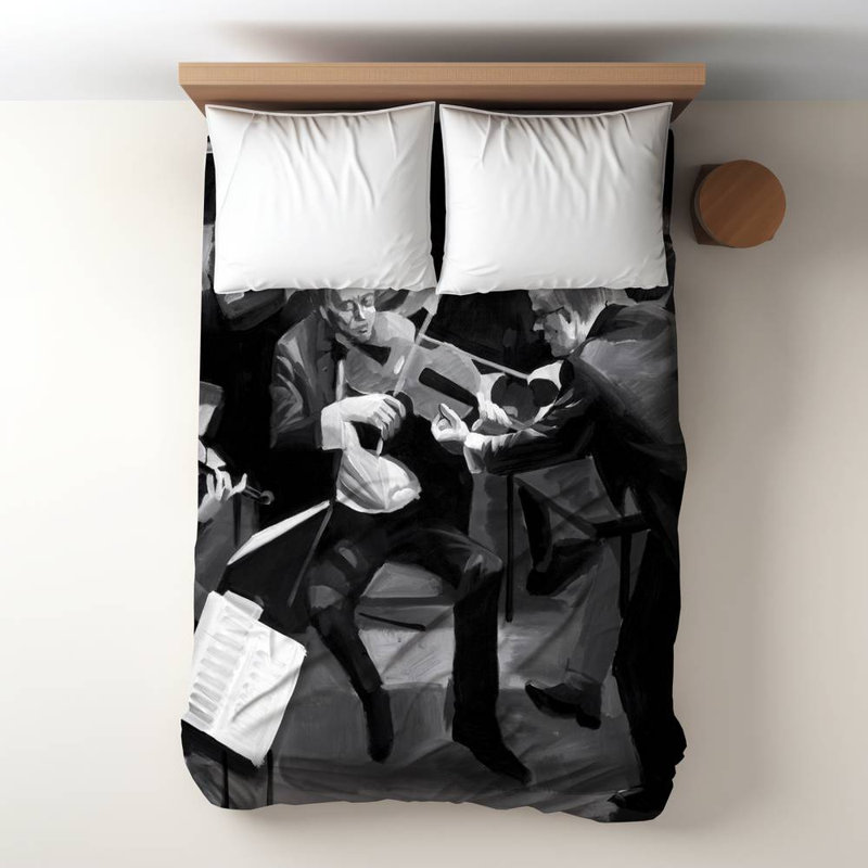 Gray Instrument Duvet Cover | Symphony Orchestra Home Decor