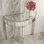 Adriatik 35.4" Half-Round Mirrored Console Table
