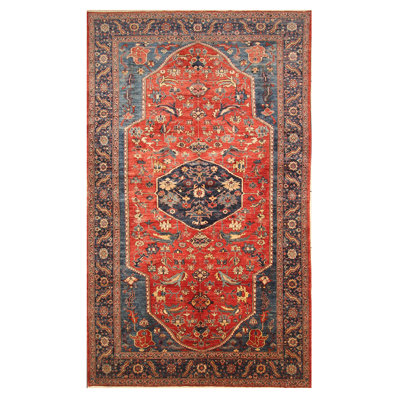Aryana Wool Oriental Area Rug in Red