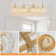 Applique murale moderne à 4 lumières avec abat-jour en verre transparent, métal doré brossé, éclairage mural semi-encastré pour salle de bain, couloir, salon - base à intensité variable G9 (ampoules non incluses)
