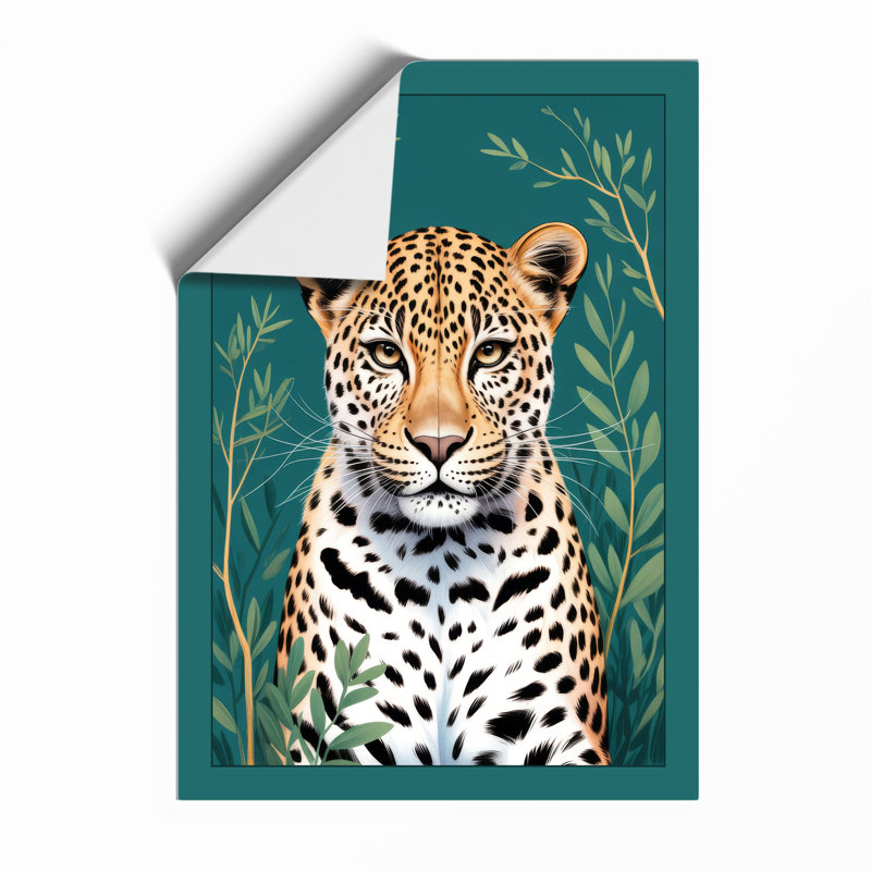 Leopard Portrait Modern - Framed Print, A2 - 59.4 x 42.0 cm, Unframed