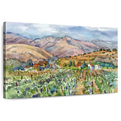 Paysage avec vignoble Alvord