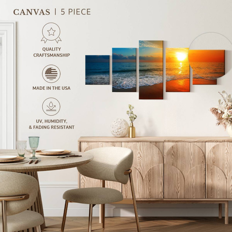 Simple coucher de soleil Avonna, H 24 po x l 55 po
