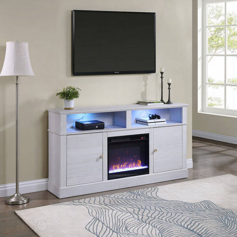 Meuble télé avec foyer et chauffage Iris