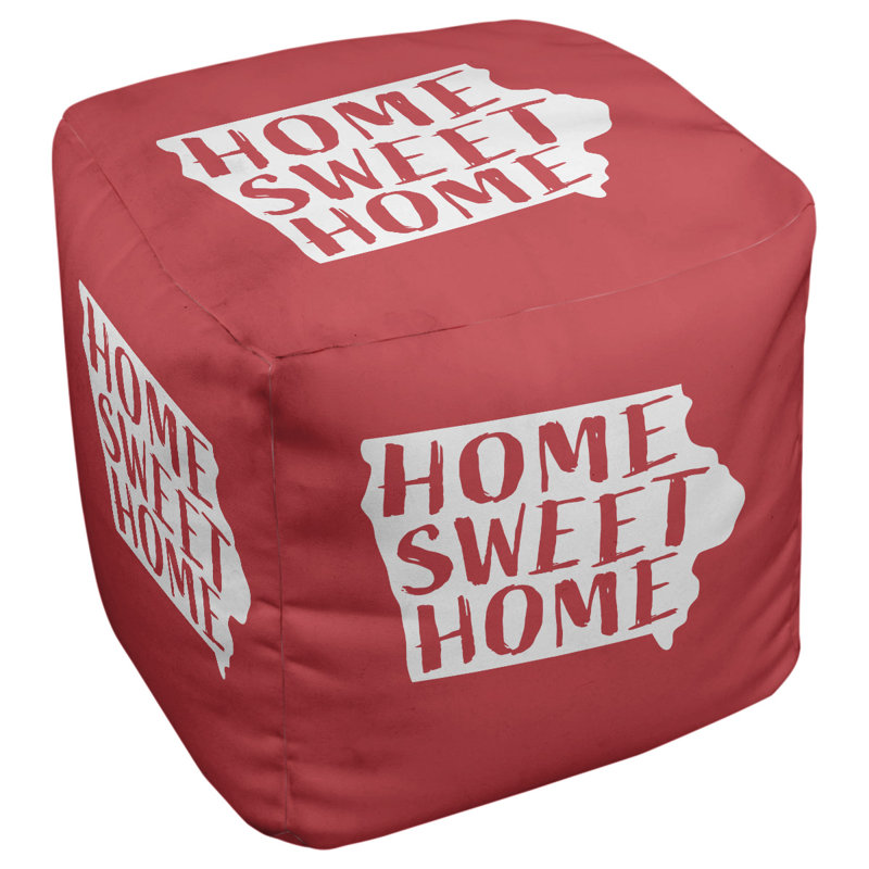Repose-pieds à cubes iowa the home, Rouge
