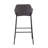 Daniella Industrial Fixed-Height Bar Stool in Black Metal and Charcoal Fabric by LumiSource - Set of 2-1121475072-1121475073