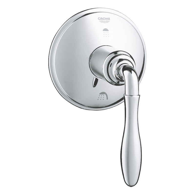 Bordure de dérivation à trois ports avec poignée levier Seabury®, Chrome ciel étoilé