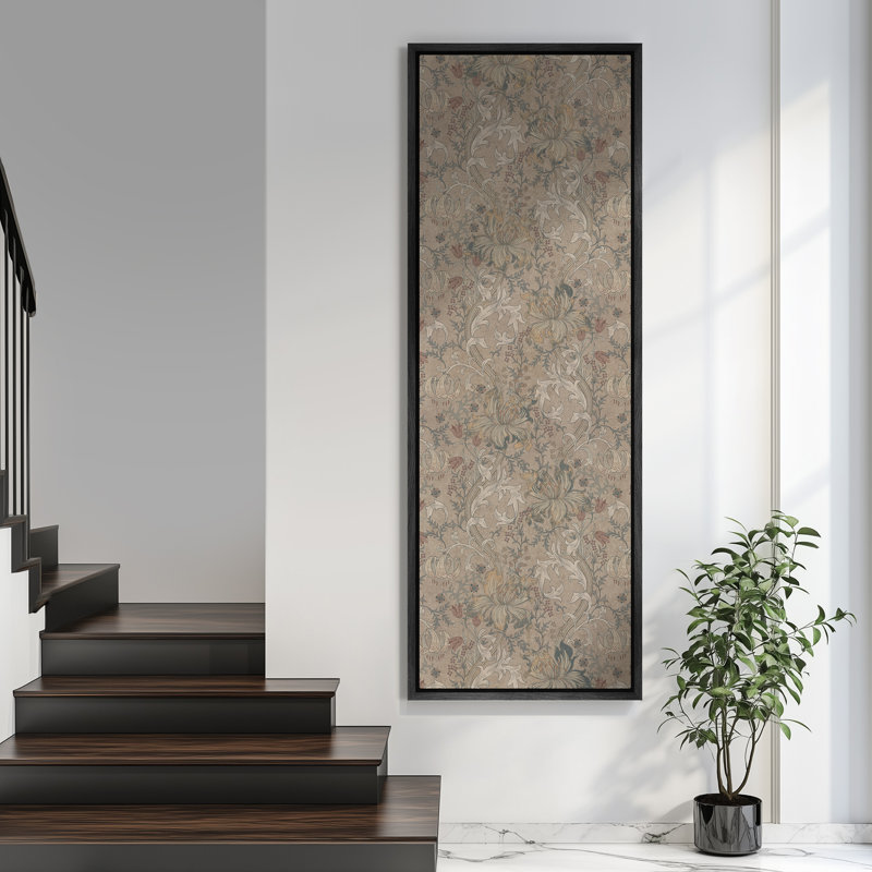 Reproduction d'art sur toile encadrée, H 60 po x l 20 po, Noir