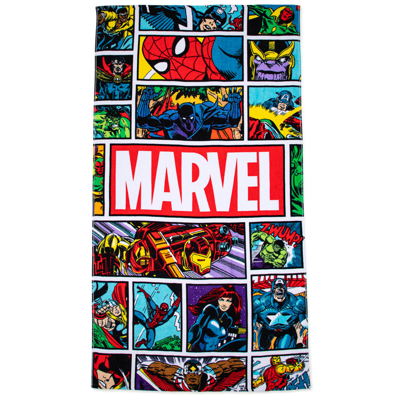 Marvel Comics Avengers Vintage Comic 100% Cotton Beach Towel