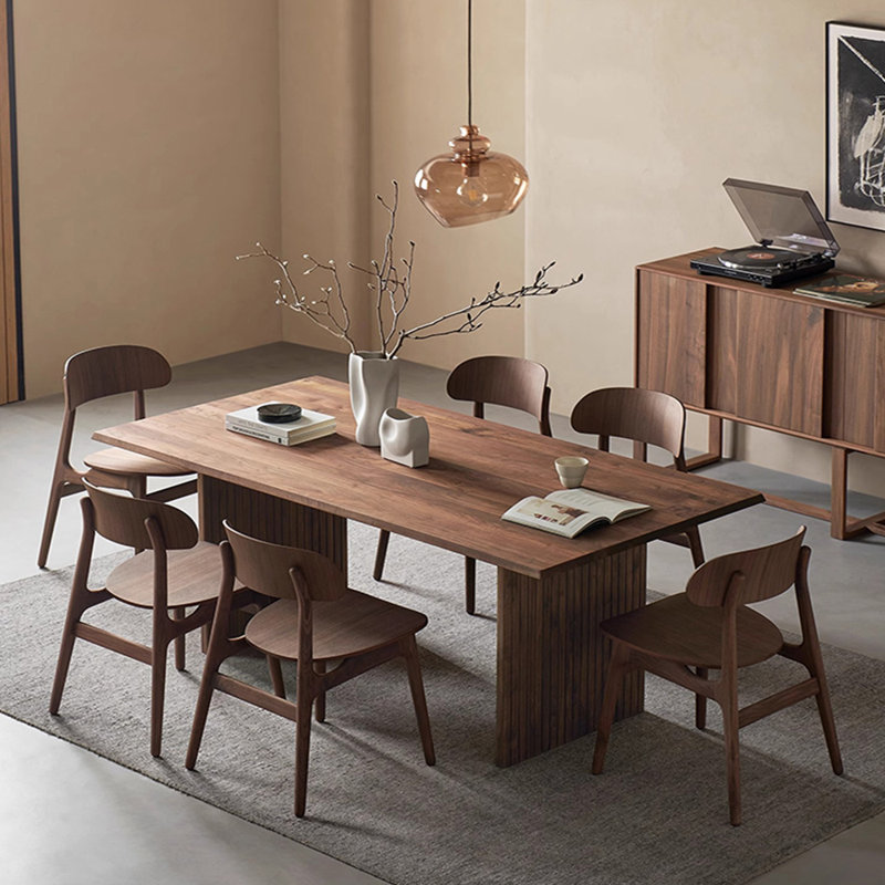 Ensemble de table et chaises de salle à manger en bois massif
